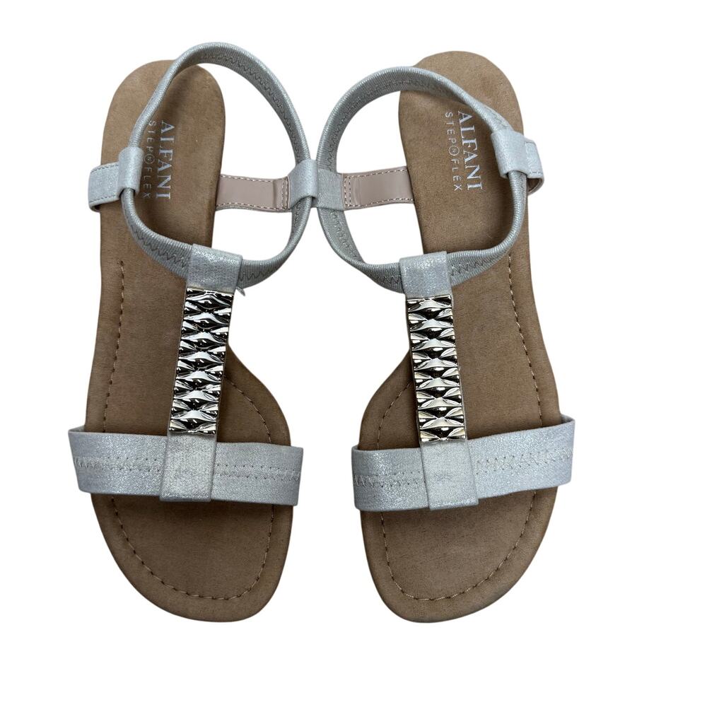 Women Alfani Viennaa Gold Sandals by Macys Step Flex Sandals Size 7